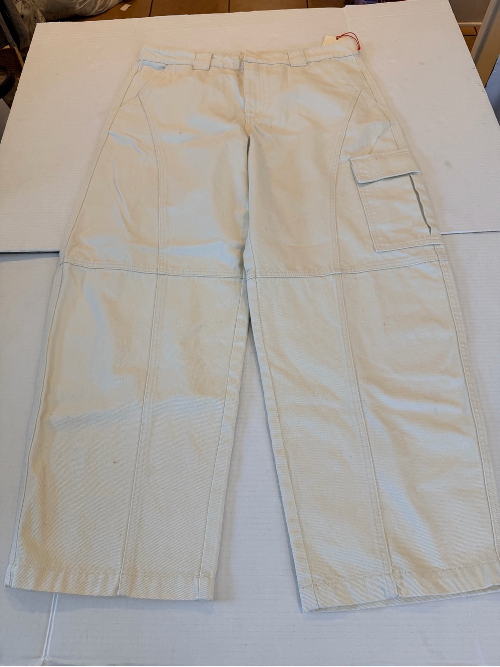 Woolrich Women's Wide-Leg Utility Pants in Cream